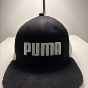 PUMA Black and White Mesh Cap